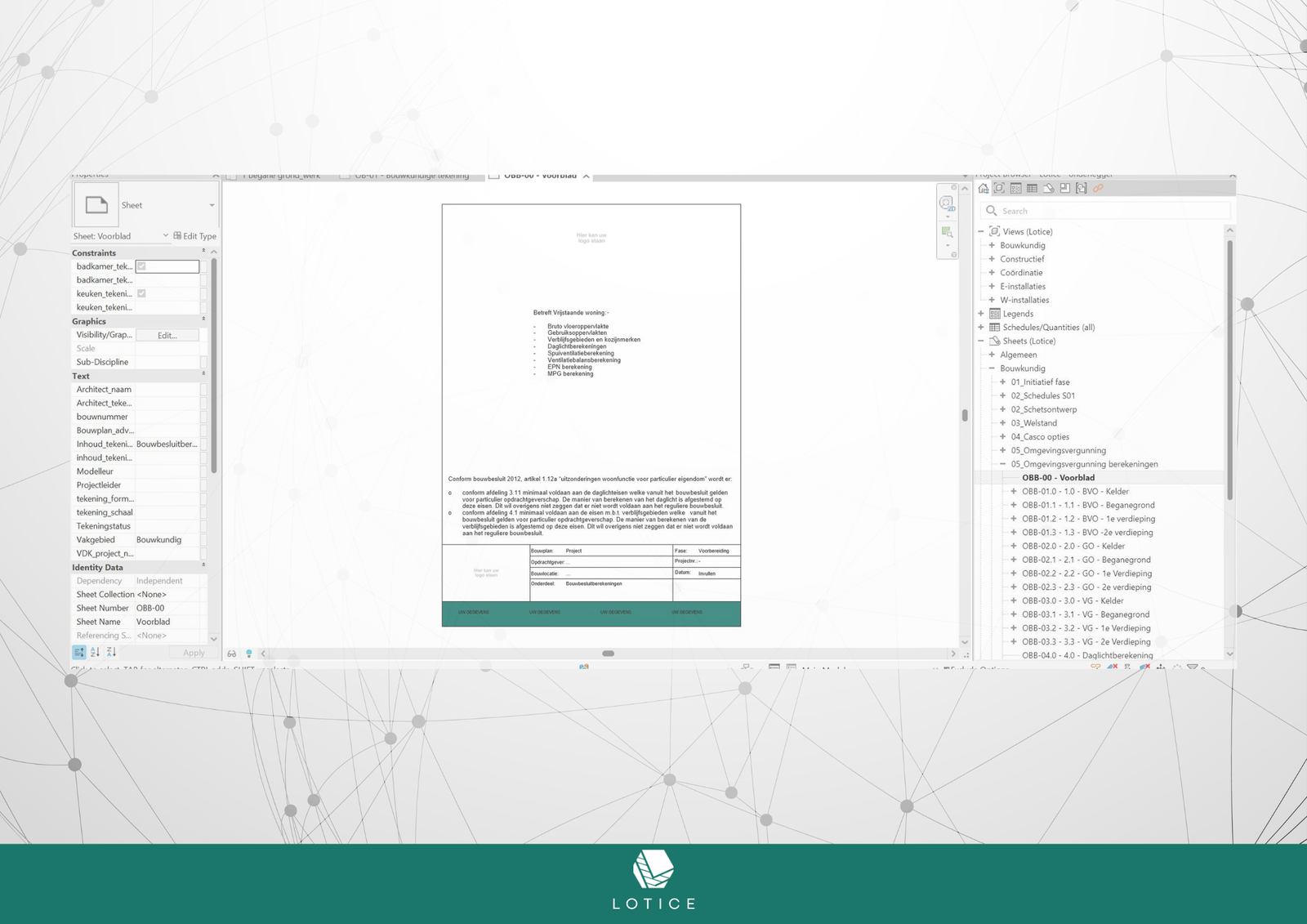 Lotice Revit NL 2026 – Bouw & Installaties Suite
