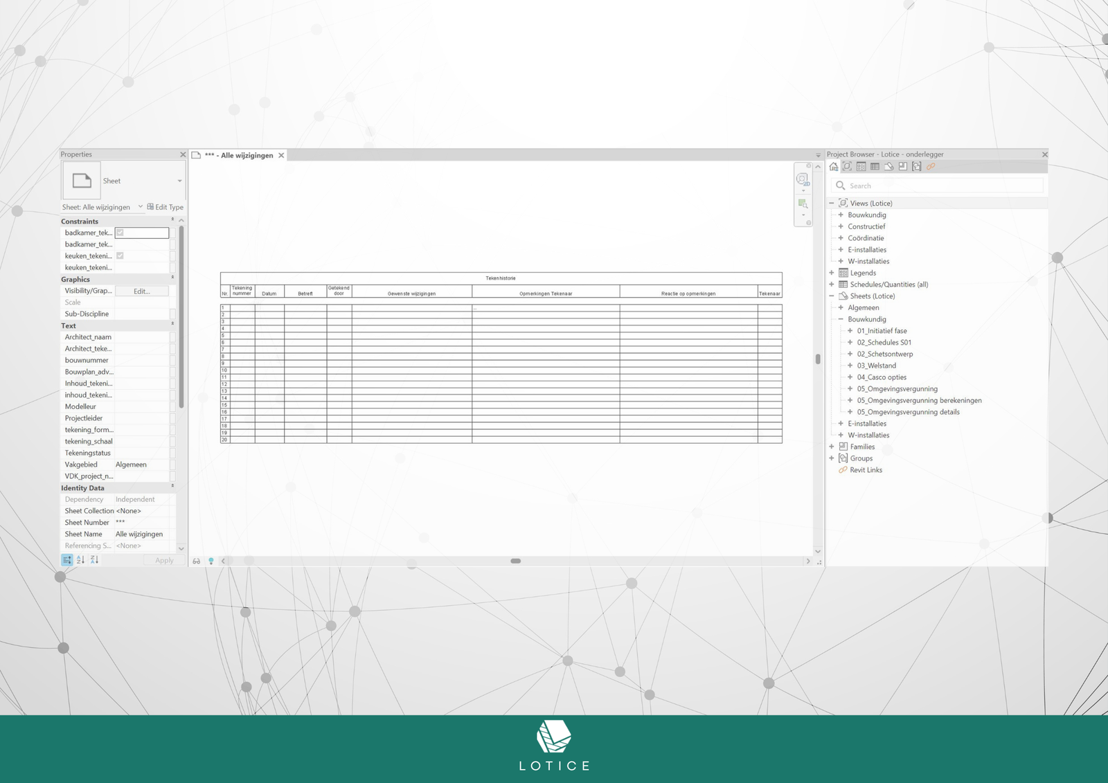 Lotice Revit NL 2026 – Bouw & Installaties Suite